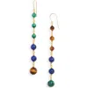 Nest Jewelry Semiprecious Stone Drop Earrings In Gold