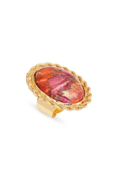 Nest Jewelry Spiny Oyster Adjustable Ring In Pink