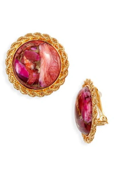 Nest Jewelry Spiny Oyster Clip-on Earrings In Pink