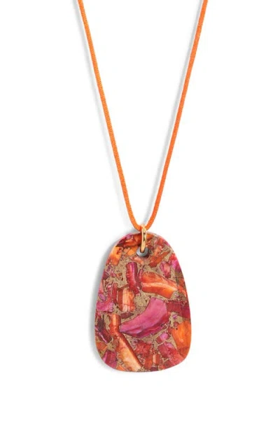 Nest Jewelry Spiny Oyster Cord Pendant Necklace In Pink