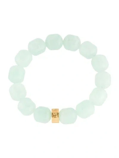 Pre-owned Nest Jewelry Stone Bead Bracelet, 6.5" In Multi