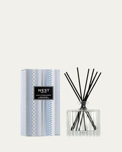 Nest New York 6 Oz. Blue Cypress And Snow Reed Diffuser In White