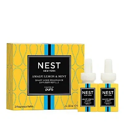 Nest New York Amalfi Lemon & Mint Pura Refill, Set Of 2 In Yellow