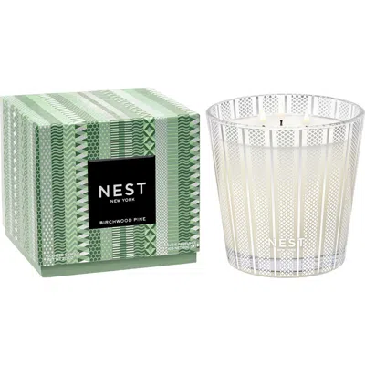 Nest New York Birchwood Pine Three-wick Candle In Green