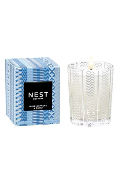 Nest New York Blue Cypress & Snow Votive Candle In Transparent