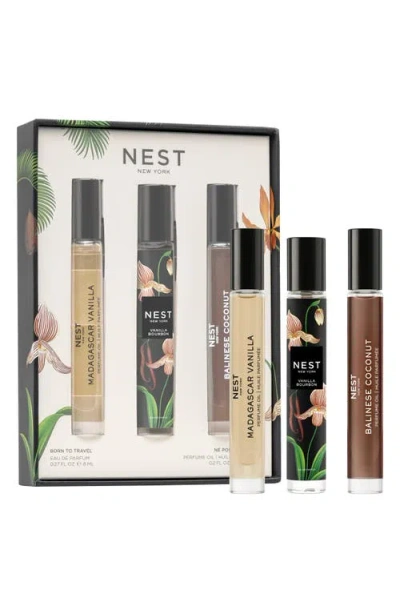 Nest New York Born To Travel Eau De Parfum Oil Rollerball Trio $102 Value In Transparent