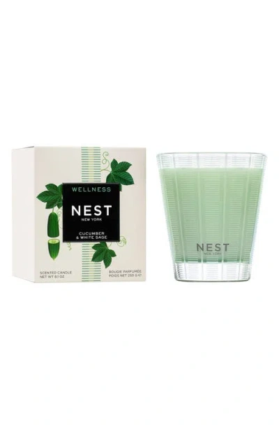 Nest New York Cucumber & White Sage Scented Candle In Green