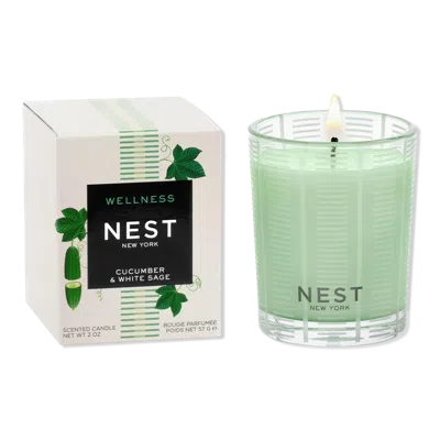 Nest New York Cucumber & White Sage Votive Candle In Green