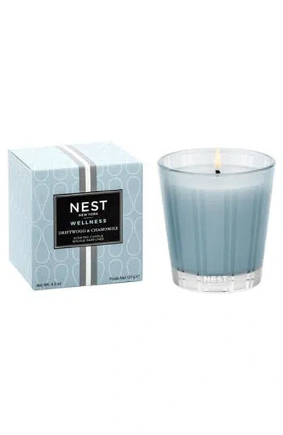 Nest New York Driftwood & Chamomile Petite Candle In Blue