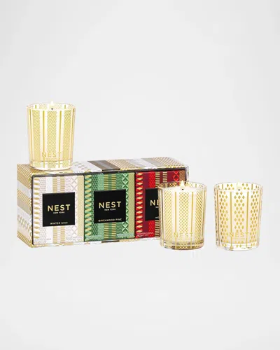 Nest New York Festive 3-piece Votive Candle Set In Transparent