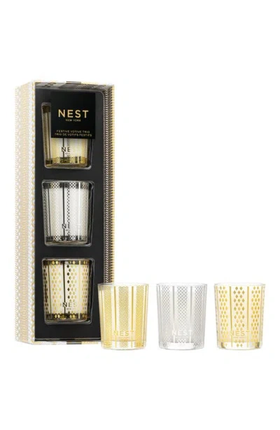 Nest New York Festive Votive Trio Candle Set In Multi