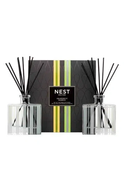 Nest New York Grapefruit & Bamboo Reed Diffuser Duo (nordstrom Exclusive) $124 Value In Transparent