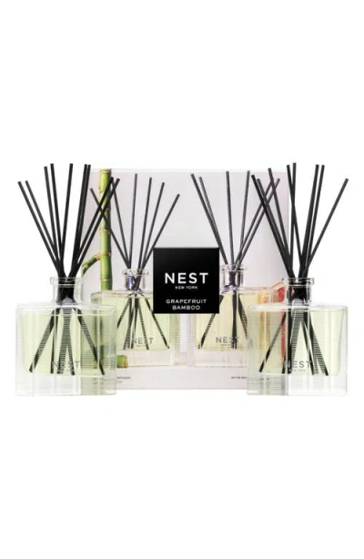 Nest New York Grapefruit & Bamboo Reed Diffuser Set $124 Value In Transparent