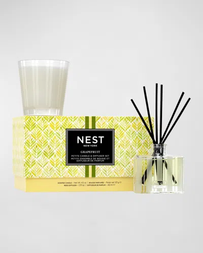 Nest New York Grapefruit Petite Candle & Petite Reed Diffuser Set In Multi
