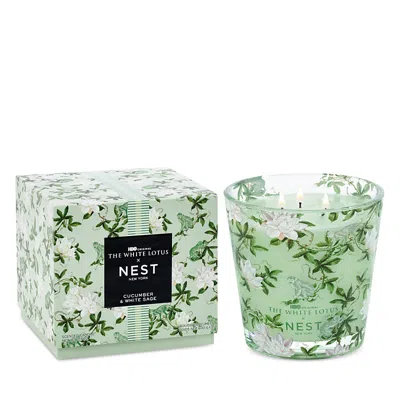Nest New York Hbo Original The White Lotus X  Cucumber & White Sage Decorative 3-wick Candle, 21 Oz. In Green