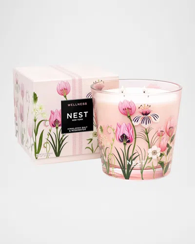Nest New York Himalayan Salt & Rosewater 4-wick Candle, 47 Oz. In Pink