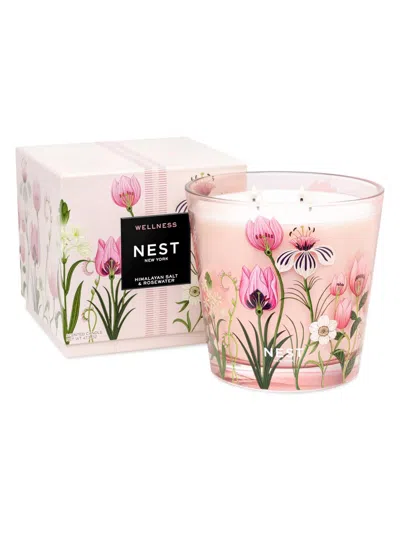 Nest New York Himalayan Salt & Rosewater Decorative 4-wick Candle In Pink