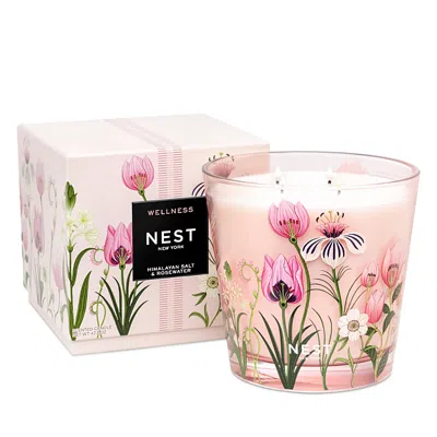 Nest New York Himalayan Salt & Rosewater Decorative Luxury Candle In Pink