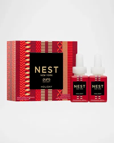 Nest New York Holiday Pura Smart Home Fragrance Diffuser Refill Duo In Transparent