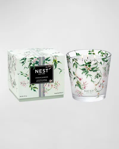 Nest New York Indian Jasmine Specialty 3-wick Candle, 600 G In Green