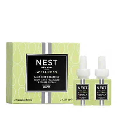 Nest New York Lime Zest & Matcha Pura Refill, Set Of 2 In Green