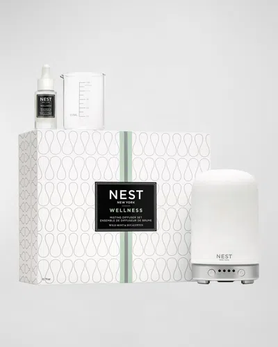 Nest New York Misting Diffuser Set With Wild Mint & Eucalyptus In White