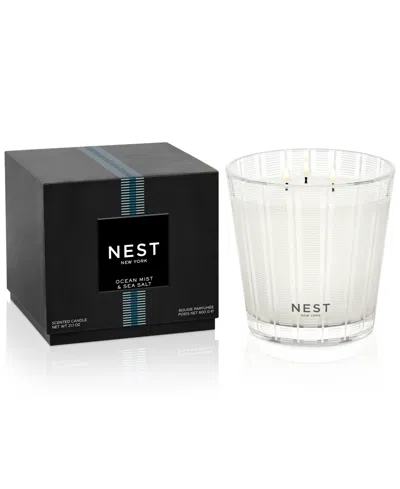 Nest New York Ocean Mist & Sea Salt 3-wick Candle, 21.1 Oz. In Black
