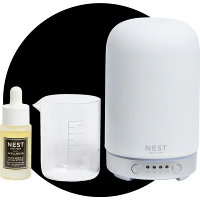 Nest New York Wild Mint & Eucalyptus Misting Diffuser Set In White