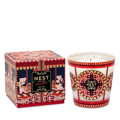 Nest New York X Pierre Marie Holiday 3-wick Candle 56 Oz. In Red