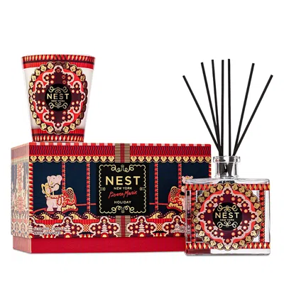 Nest New York X Pierre Marie Holiday Classic Candle And Reed Diffuser Duo In Red