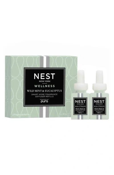 Nest New York X Pure Home Fragrance Diffuser Refill Duo In Wild Mint Eucalyptus