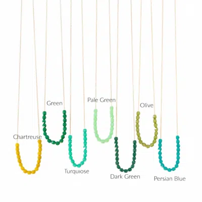 Nest Pretty Things Women's Colorful Bead Necklace In Olive In Green