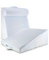 Nestl Bedding Cooling Foam Wedge Pillow With Bolster Pillow Collection In Ice Silk Finish