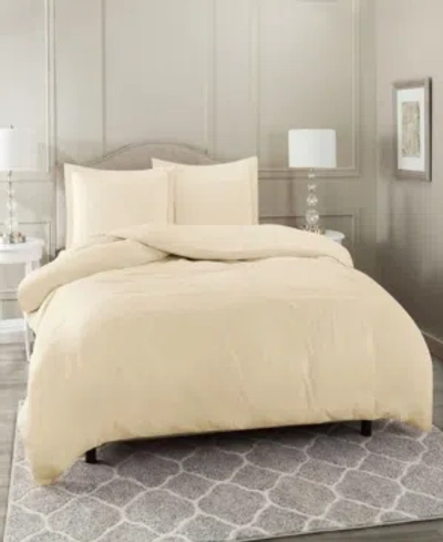 Nestl Bedding Neslt Super Soft Double Brushed Microfiber 3 Pc. Duvet Cover Set, California King In Beige