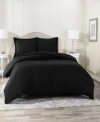 Nestl Bedding Neslt Super Soft Double Brushed Microfiber 3 Pc. Duvet Cover Set, Queen In Black