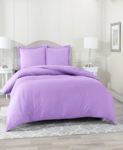 Nestl Bedding Neslt Super Soft Double Brushed Microfiber 3 Pc. Duvet Cover Set, Queen In Lavender
