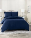 Nestl Bedding Neslt Super Soft Double Brushed Microfiber 3 Pc. Duvet Cover Set, Queen In Navy