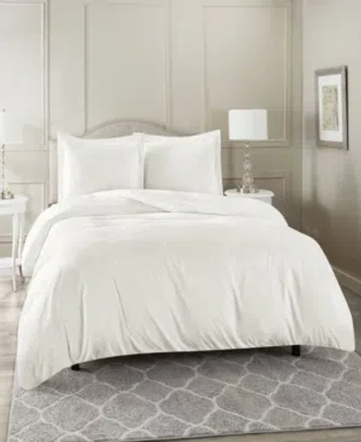 Nestl Bedding Neslt Super Soft Double Brushed Microfiber 3 Pc. Duvet Cover Set, Queen In White
