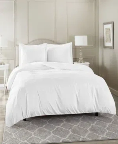 Nestl Bedding Neslt Super Soft Double Brushed Microfiber 3 Pc. Duvet Cover Set, Queen In White
