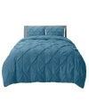 Nestl Bedding Pinch Pleat 3-pc. Duvet Cover Set, Queen In Blue Heven