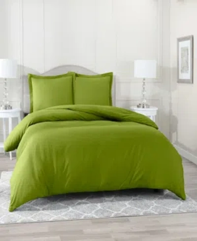 Nestl Bedding Super Soft Double Brushed Microfiber 2 Pc. Duvet Cover Set, Twin In Calla Green