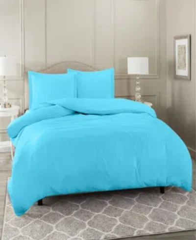 Nestl Bedding Super Soft Double Brushed Microfiber 3 Pc. Duvet Cover Set, Full In Beach Blue