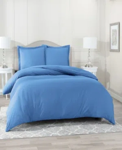 Nestl Bedding Super Soft Double Brushed Microfiber 3 Pc. Duvet Cover Set, King In Calm Blue