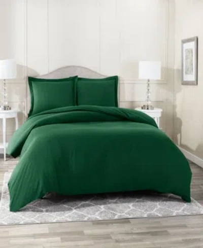 Nestl Bedding Super Soft Double Brushed Microfiber 3 Pc. Duvet Cover Set, Queen In Hunter