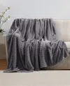 Nestl Cut Plush Lightweight Super Soft Fuzzy Luxury Bed Blanket, Queen In Purple