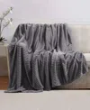 Nestl Cut Plush Lightweight Super Soft Luxury Bed Throw, 50" X 60" In Dust Purple