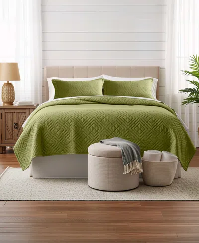 Nestl Diamond Embossed 4-pc. Quilt Set, Twin/twin Xl In Green