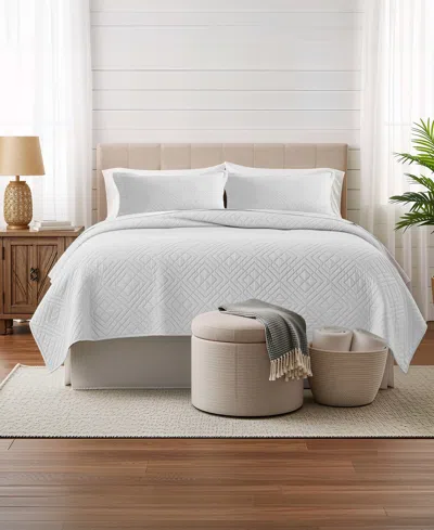 Nestl Diamond Embossed 5-pc. Quilt Set, Full/queen In White