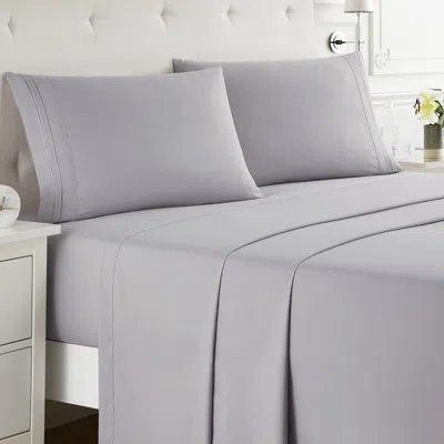 Nestl Double Brushed Hotel Luxury Sheet Set With Extra Soft Sheets & Pillowcases In Gray Lavender