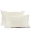 Nestl Elegant 2-pack Velvet Decorative Throw Pillows With Removeable Covers, 12" X 20" In Off White